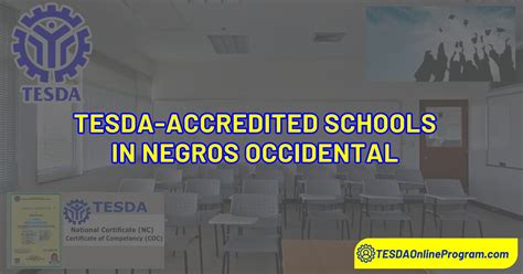 TESDA Training Center Negros Occidental Approved Courses.